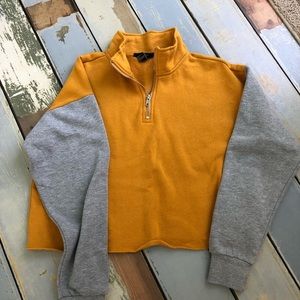 Two Tone Cropped Sweatshirt